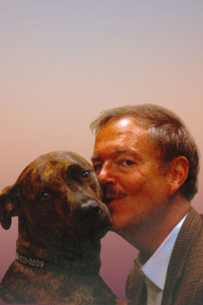 Ashby Cook with his dog