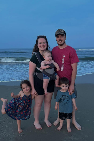 Zachary with his wife and kids